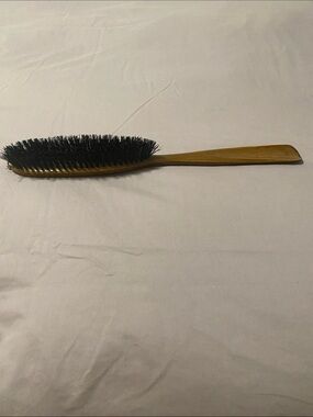 Vintage Wood-Handle Black Bristle Lint Brush for Men